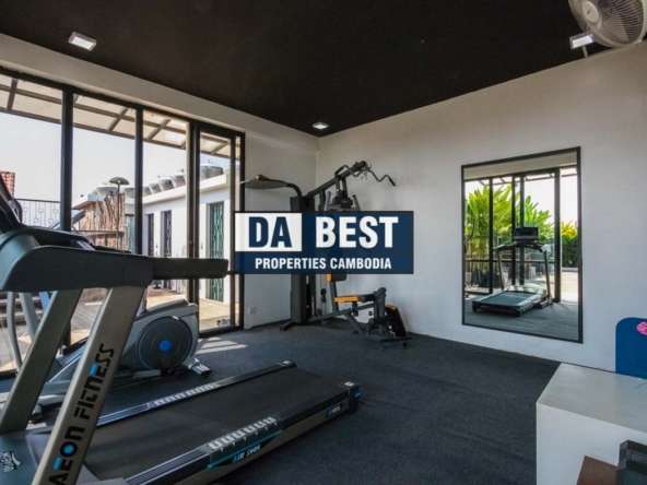 Fully Furnished serviced apartment in Siem Reap Wat Bo for rent with rooftop pool and gym, elevator - Pool-2