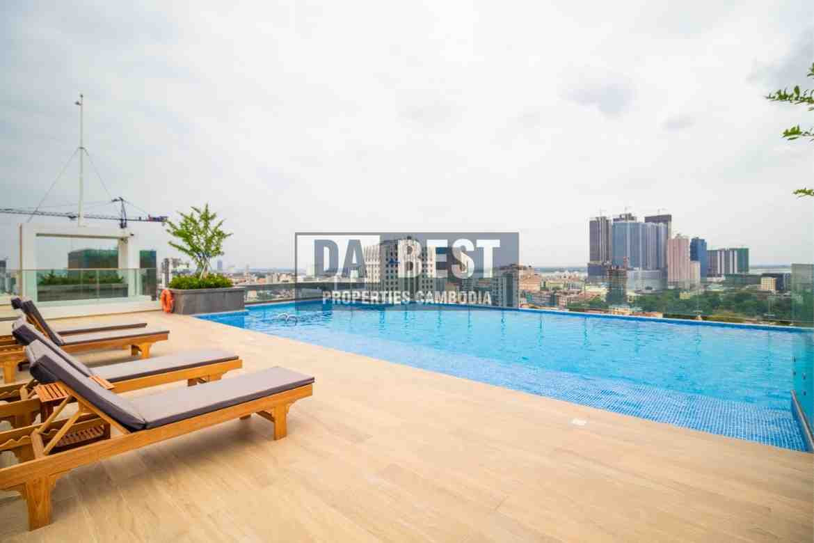 Penthouse 4 Bedroom Apartment for Rent with Swimming pool in Phnom Penh-BKK1