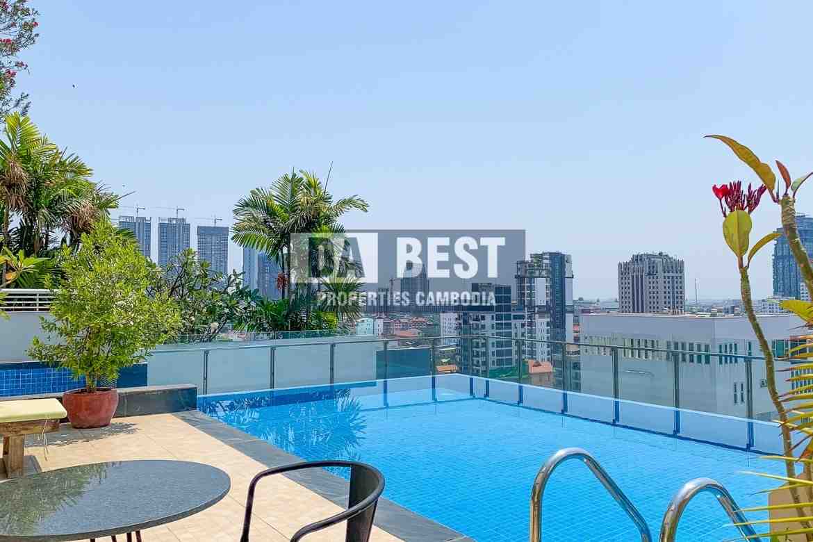 2 Bedroom Apartment for Rent with swimming pool in Phnom Penh-BKK1