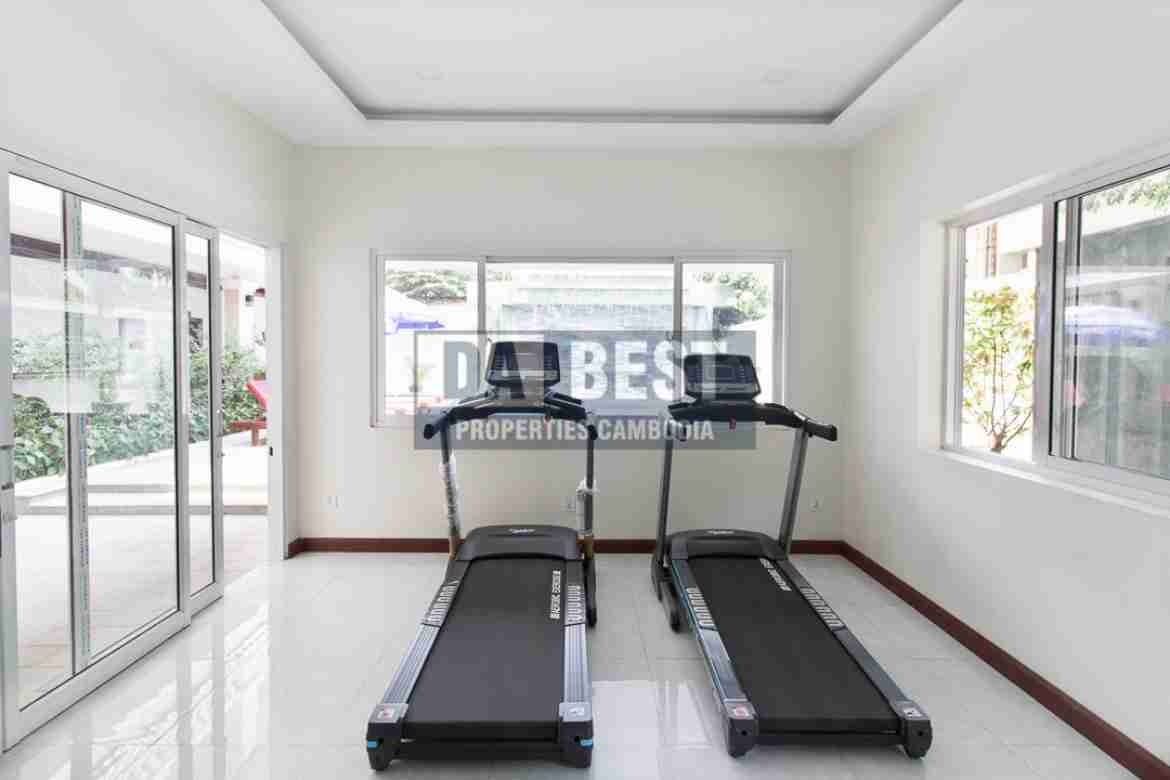 Clean and safe 1 Bedroom serviced Apartment for Rent in Siem Reap - Svay Dankum gym