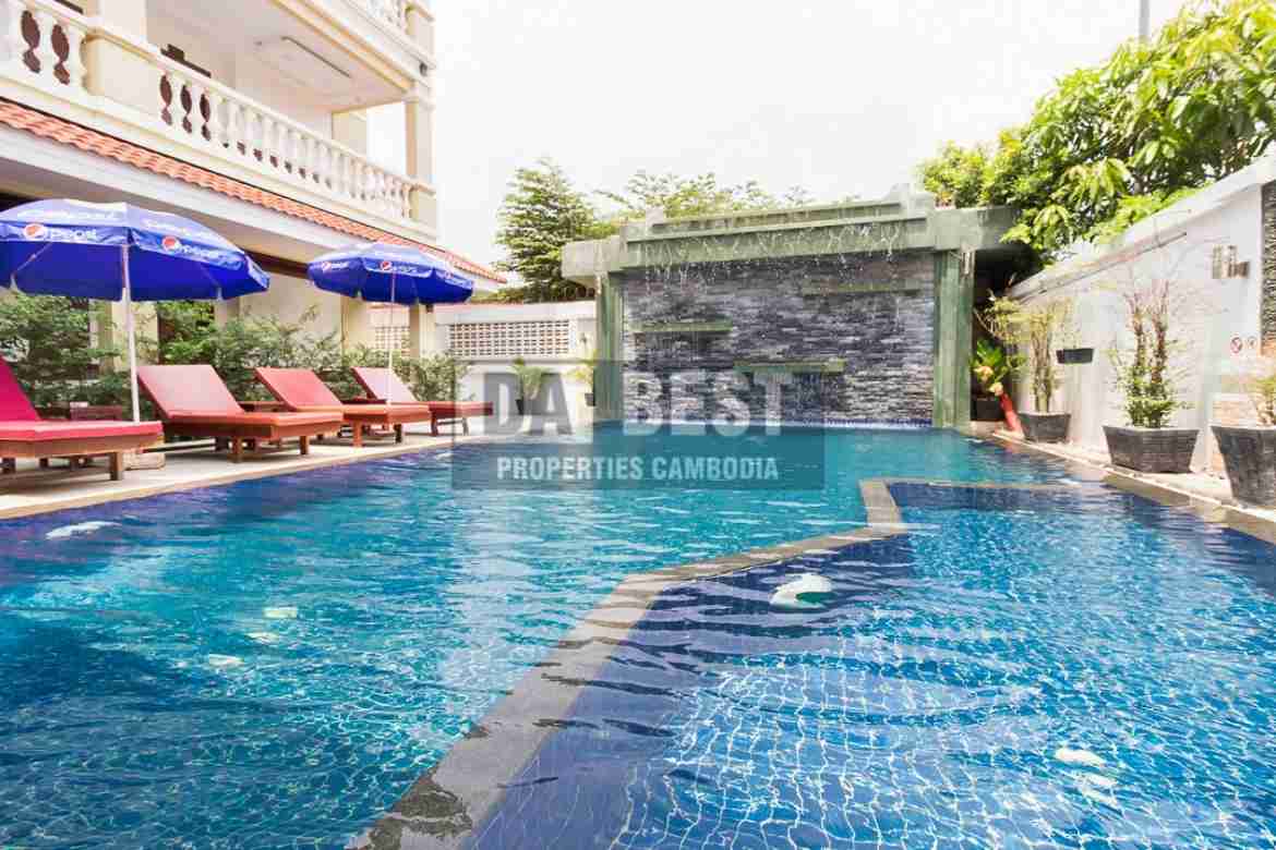 Clean and safe 1 Bedroom serviced Apartment for Rent in Siem Reap - Svay Dankum pool view 2