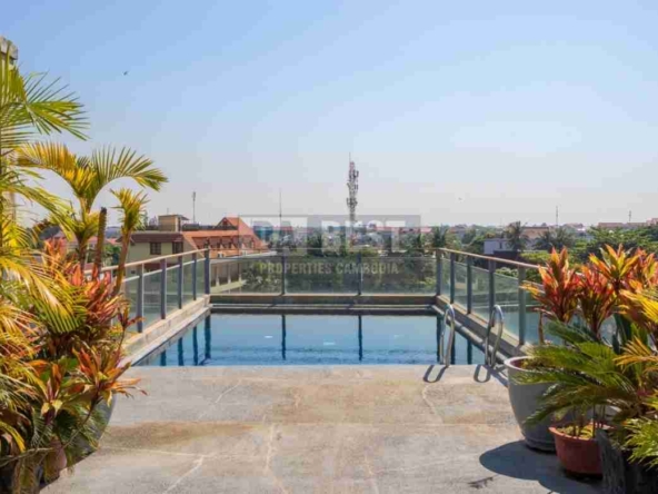 Central River View 2 bedroom condo for sale in Siem Reap with rooftop pool