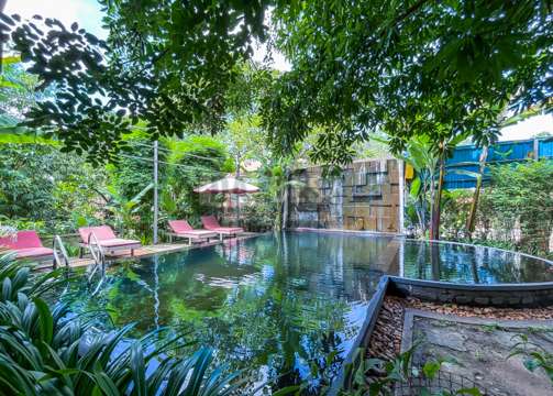 2 BR Ground Floor Apartment Pool For Rent In Siem Reap – Swimming Pool