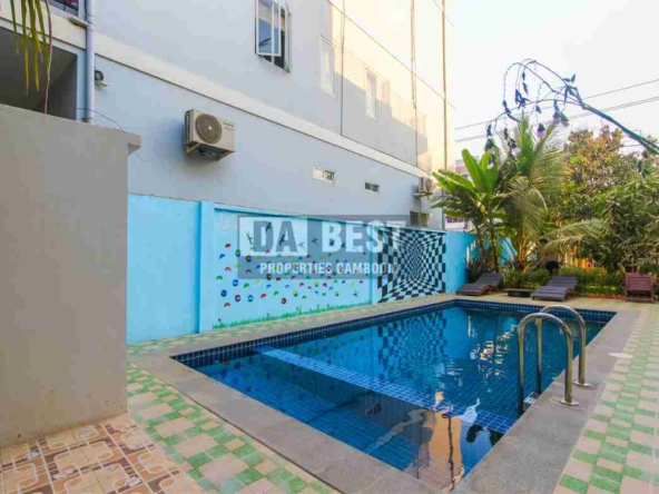 1 Bedroom Apartment with Swimming Pool for Rent in Siem Reap –Svay Dangkum