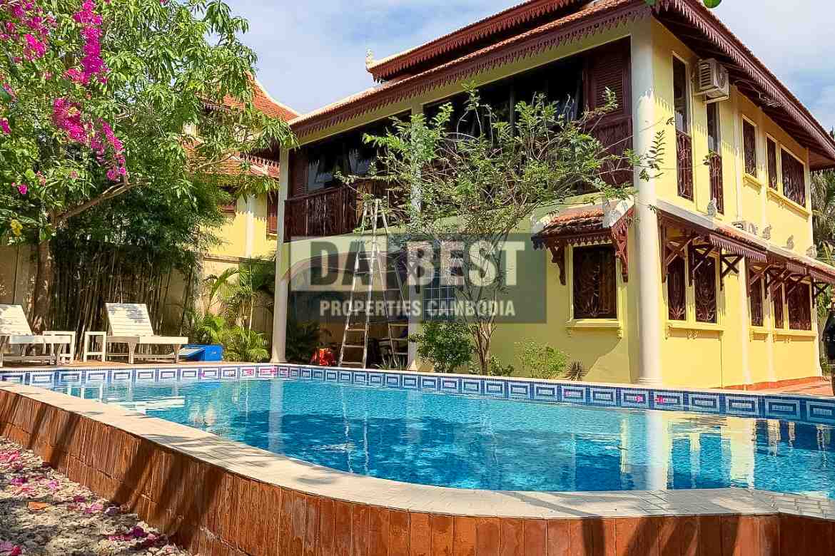 3 Bedroom Villa with Private Pool for Rent in Siem Reap-Svay Dangkum