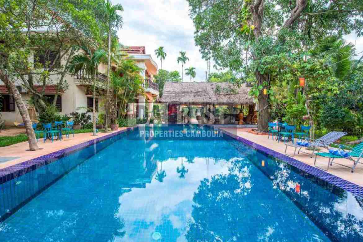 11Bedroom Guesthouse for Sale in Siem Reap-Slar Kram-Swimming Pool