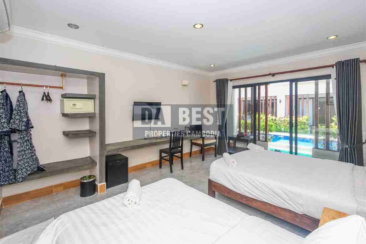 17 Bedroom Hotel for Sale in Siem Reap- Slor Kram-Twin Bedroom