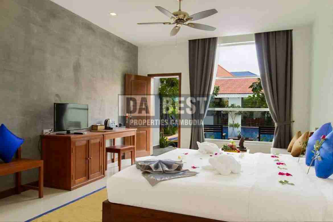 8Room Hotel for Sale in Siem Reap City- Sala Kamreuk- 1Bedroom