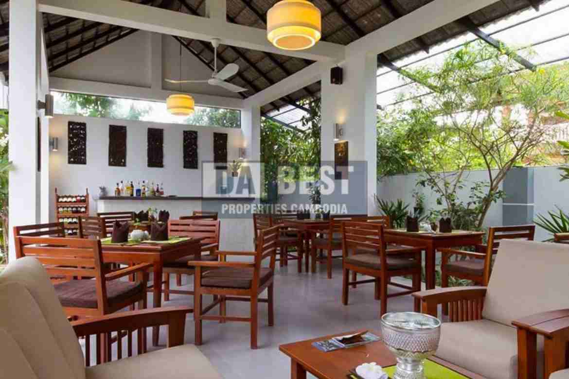 8Room Hotel for Sale in Siem Reap City- Sala Kamreuk-Restaurant