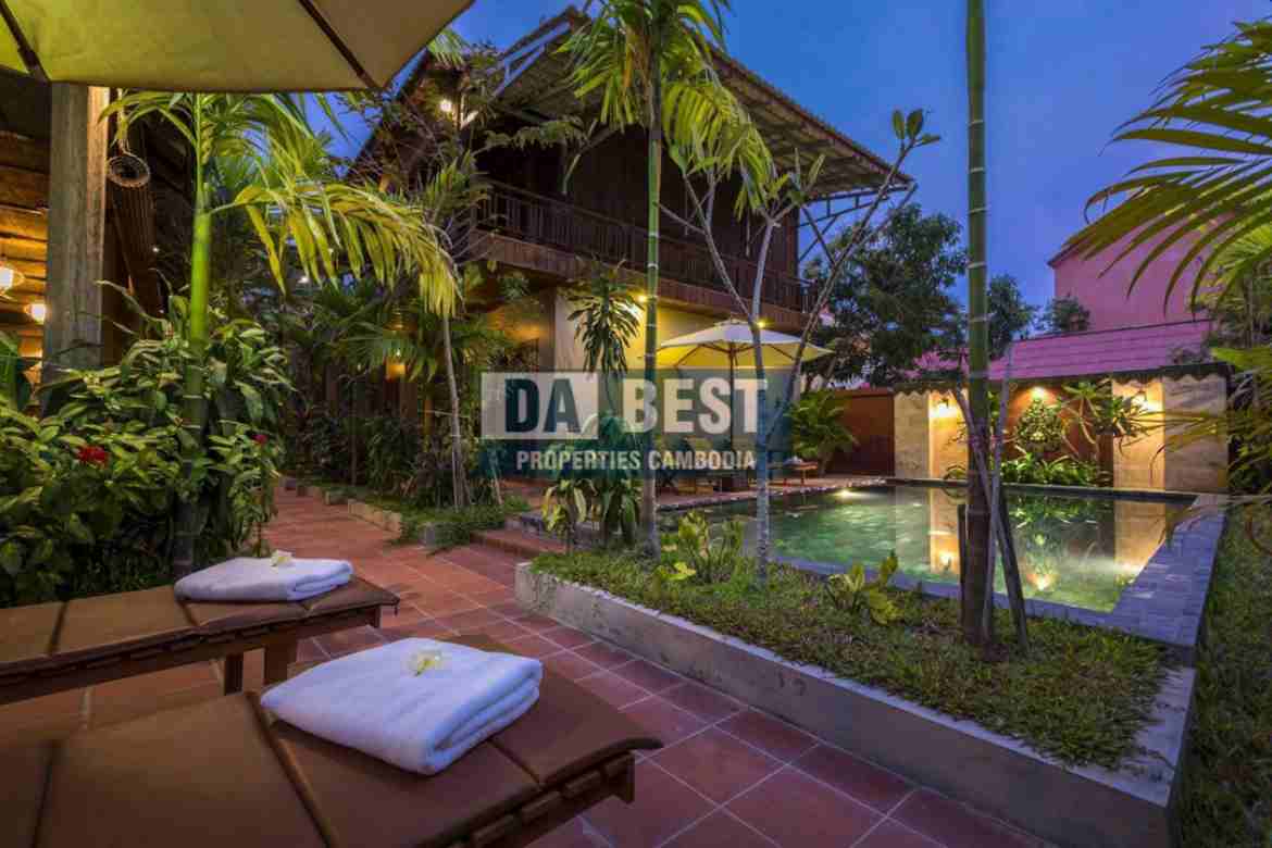 Hotel For Sale in Siem Reap - Sala Kamreuk-Swimming pool area