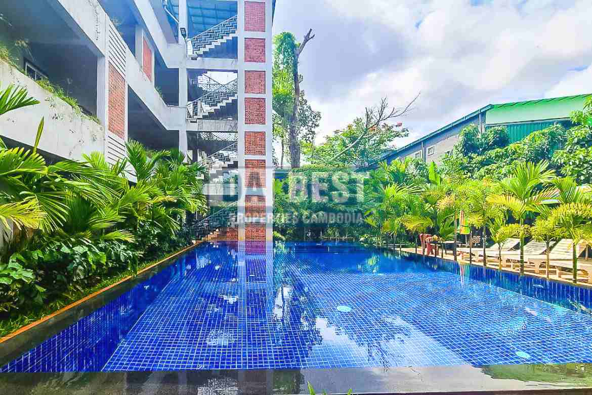 2 Bedroom Apartment for Rent with Swimming pool Siem Reap-Slor Kram