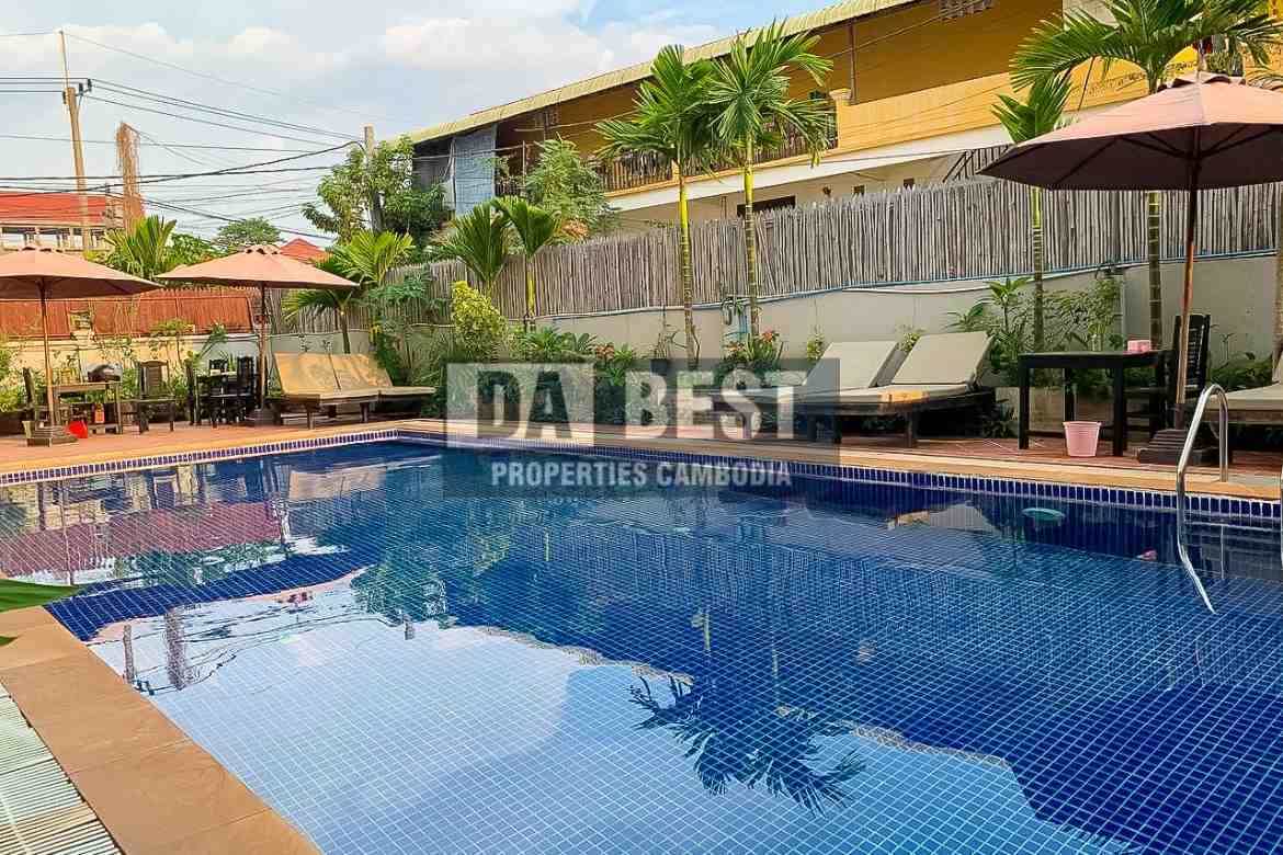 Central Hotel For Rent With 27 Rooms Siem Reap With Pool-Near The Night Market -Swimming pool -1
