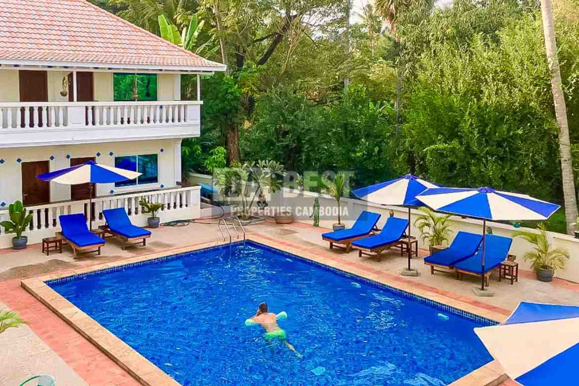 Hotel 42 room for sale in siem reap-svay dangkum pool view