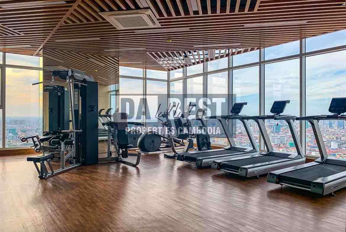 Modern 1Bedroom Condo for Rent with Great Facilities in Phnom Penh - BKK3- gym