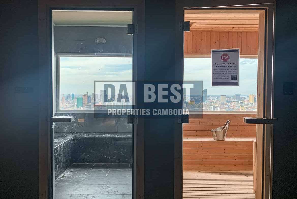 Modern 1Bedroom Condo for Rent with Great Facilities in Phnom Penh - BKK3- steam, sauna
