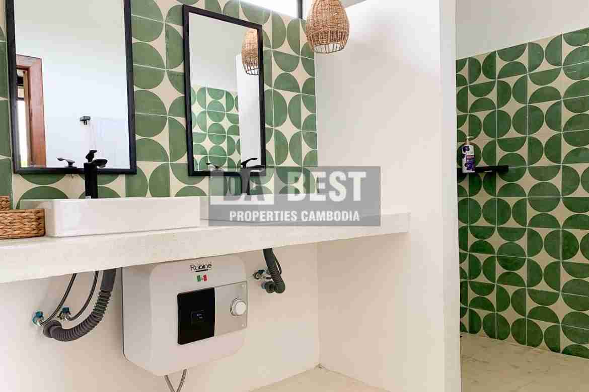 Modern Private Villa 2 Bedroom For Rent In Siem Reap - Svay Dangkum - Bathroom