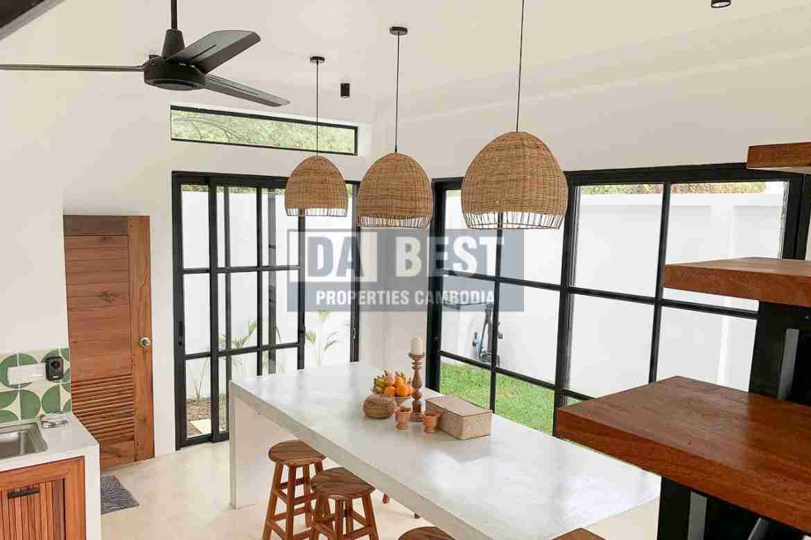 Modern Private Villa 2 Bedroom For Rent In Siem Reap - Svay Dangkum - Living arae 1