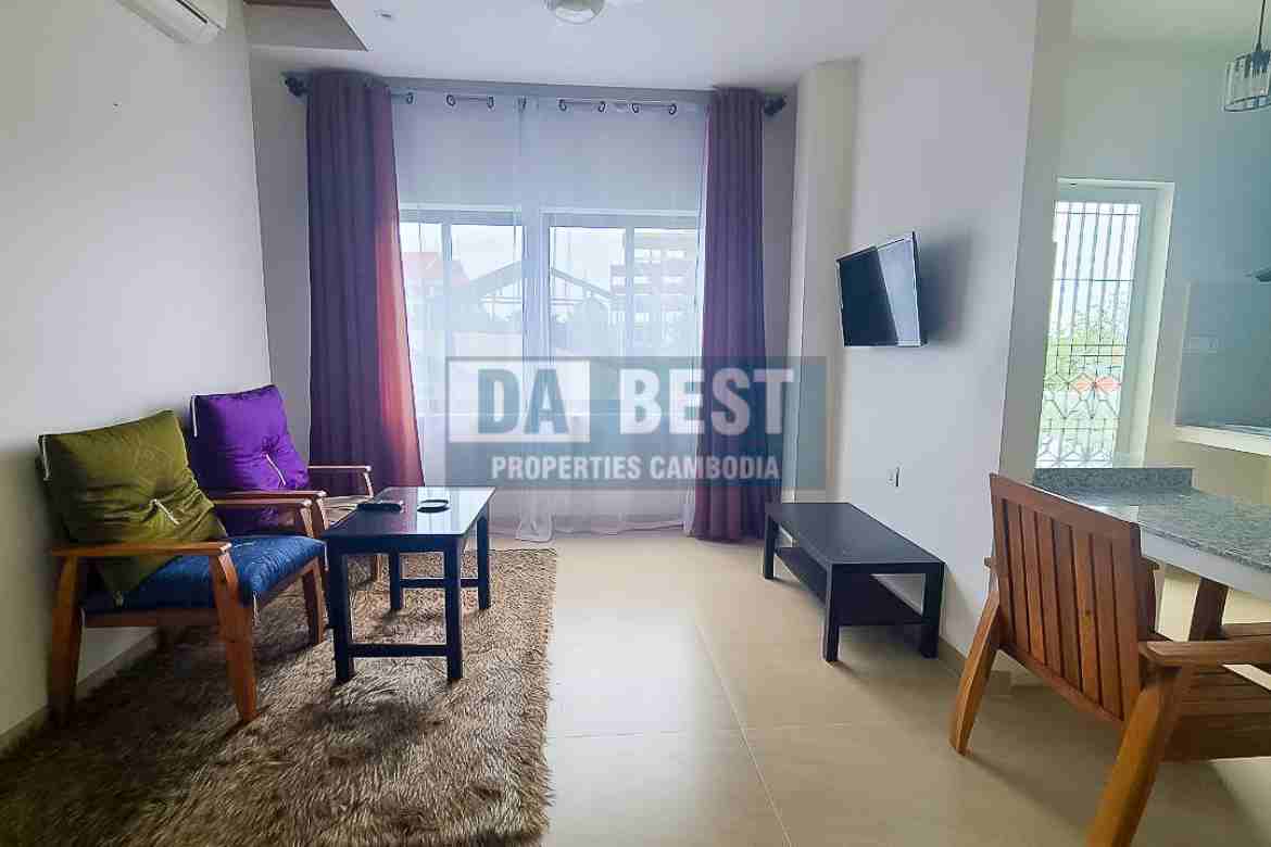 New Modern 1 Bedroom Apartment For Rent In Siem Reap – Sala Kamreuk - Living area - 1
