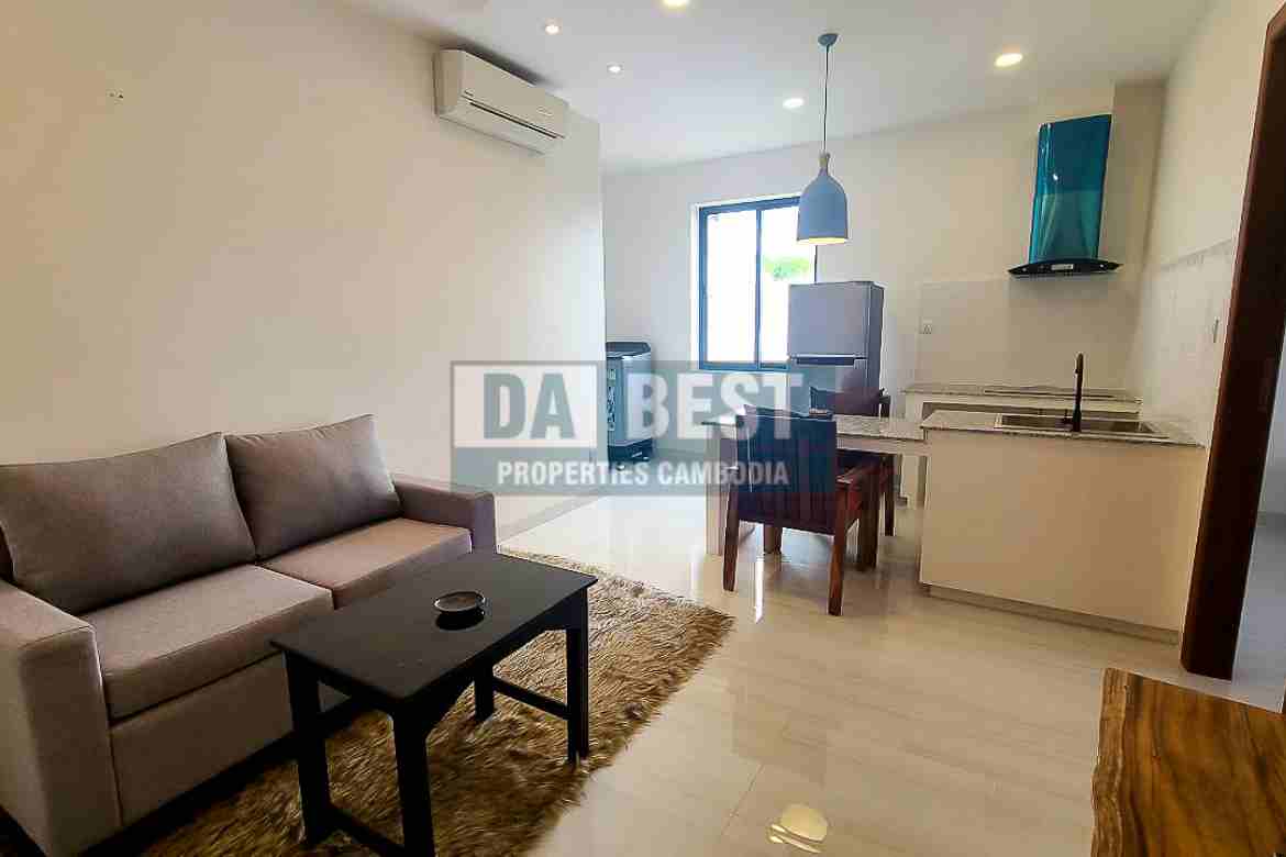New Modern 1 Bedroom Apartment For Rent In Siem Reap – Sala Kamreuk - Living area - 1