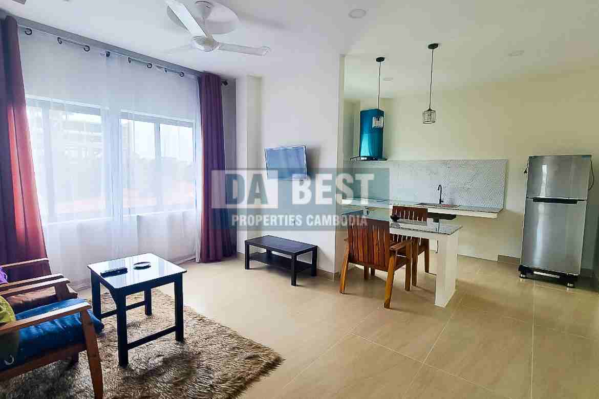New Modern 1 Bedroom Apartment For Rent In Siem Reap – Sala Kamreuk - Living area