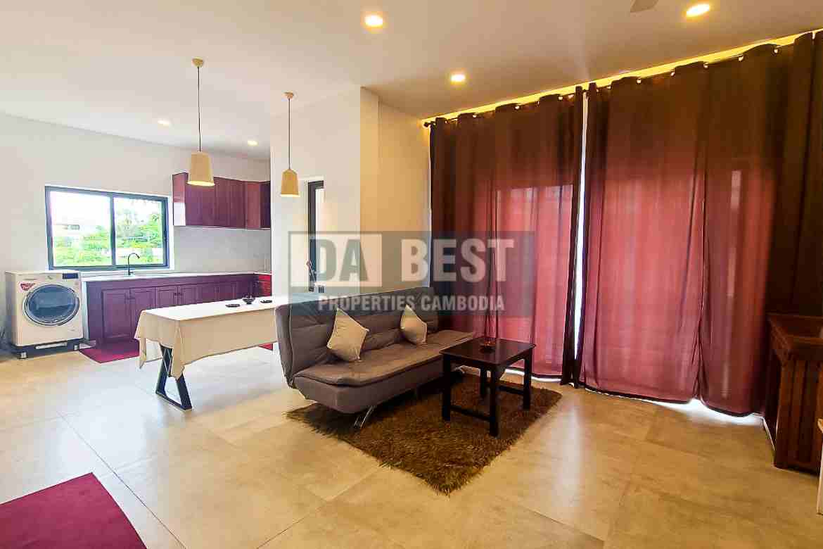 New Modern 2 Bedroom Apartment For Rent In Siem Reap – Sala Kamreuk - Living area - 1