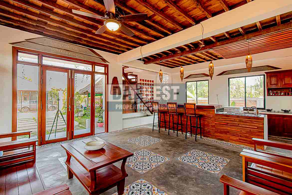 Private House 3 Bedroom For Rent In Siem Reap – Sala Kamreuk-Living area
