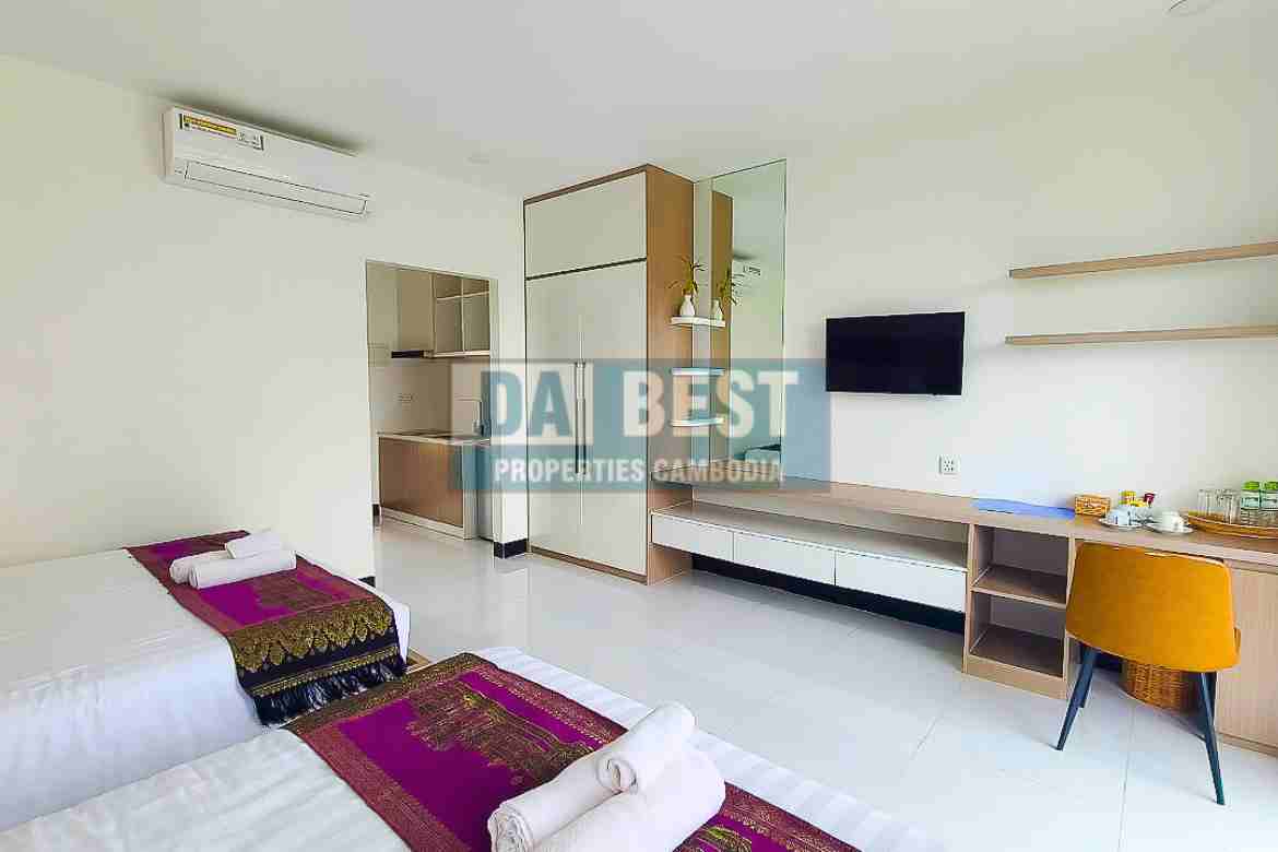 Twin Bedroom Apartment For Rent With Swimming Pool Siem Reap- (1)