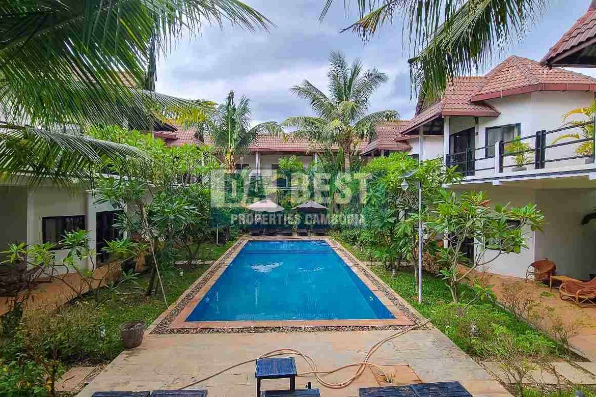 30 Room Boutique Hotel For Sale In Siem Reap - Sala Kamreuk - Swimming pool area