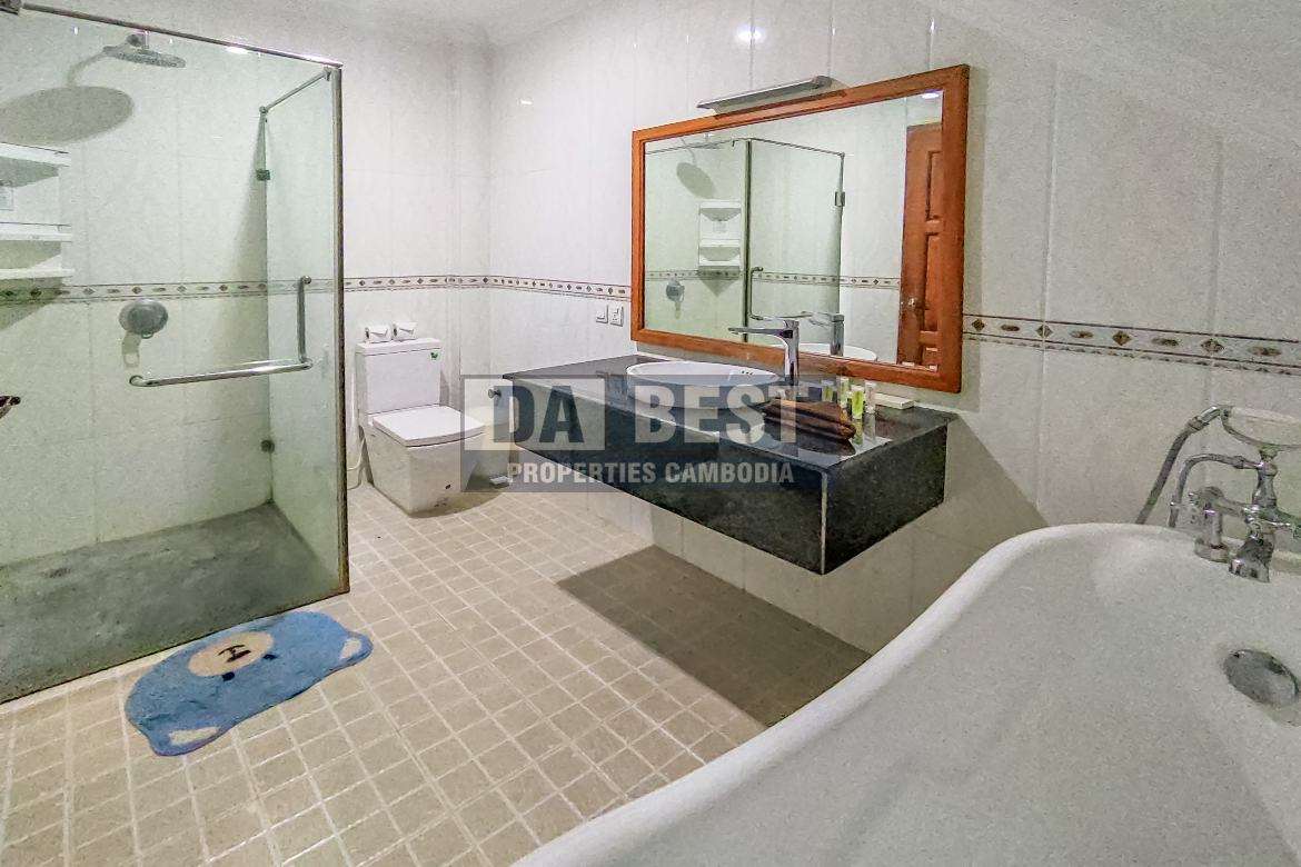 _Central 1BR apartment for rent in Siem Reap Wat Bo - Pool Gym - Bathroom