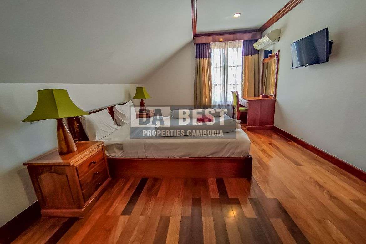 _Central 1BR apartment for rent in Siem Reap Wat Bo - Pool Gym - Bedroom -2