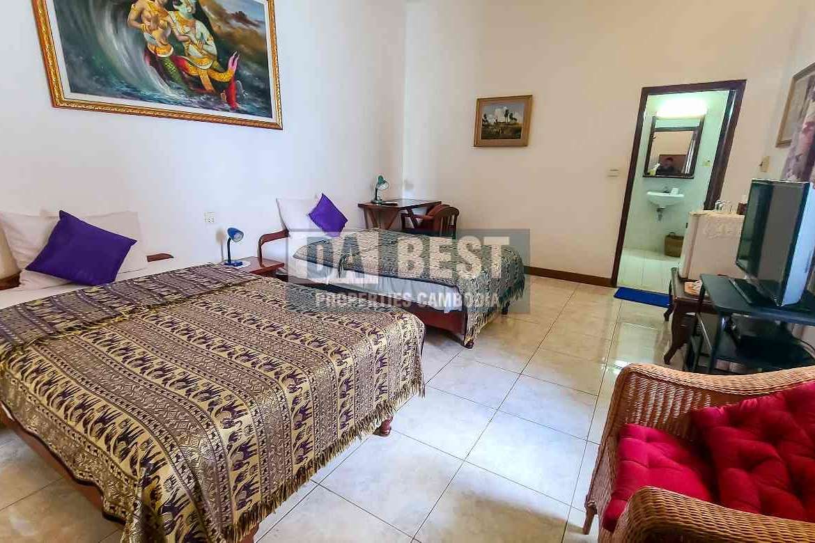Modern 3 Bedroom Apartment With Garden For Rent In Siem Reap – Sla Kram - Twin Bedroom
