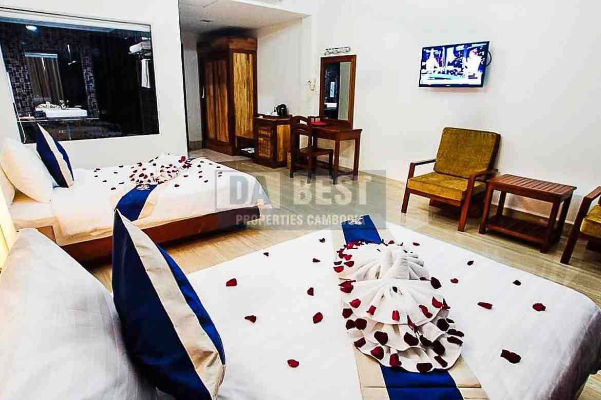 32 Room Boutique Hotel For Rent In Krong Siem Reap - Twin Bedroom -3