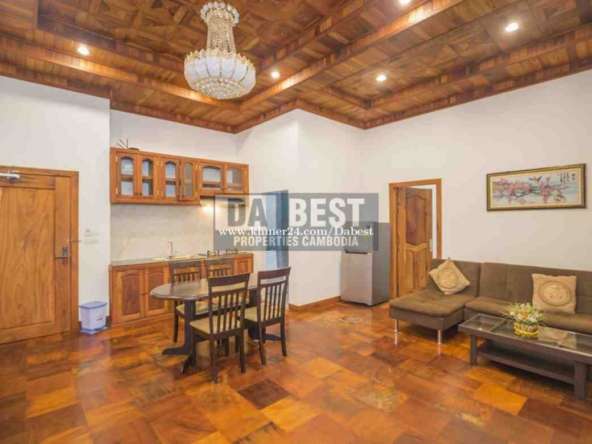 Large 2 Bedroom Apartment For Rent In Siem Reap Walking Distance To Central Park - Living room - 1