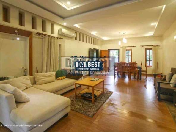 Private Villa 5 Bedroom with Pool For Rent in Siem Reap - Sala kamreuk - Living rea - 3