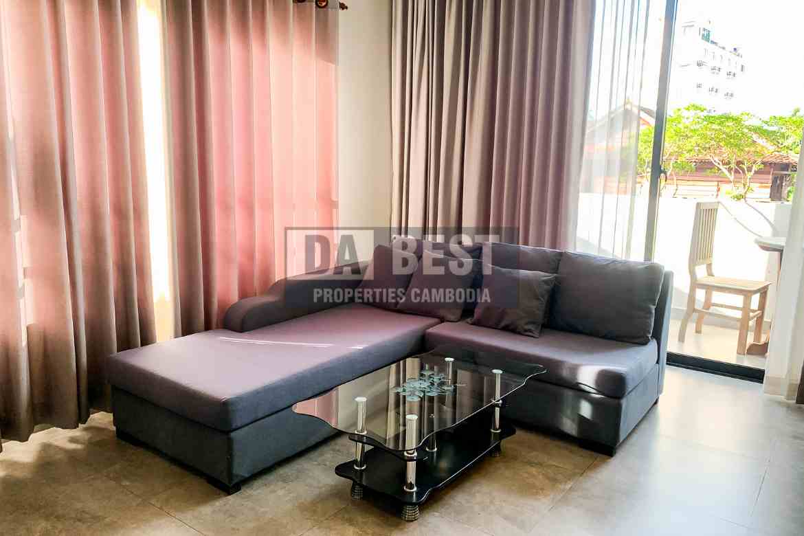 Central 1 Bedroom Apartment For Rent In Siem Reap – Night Market Area - Living room