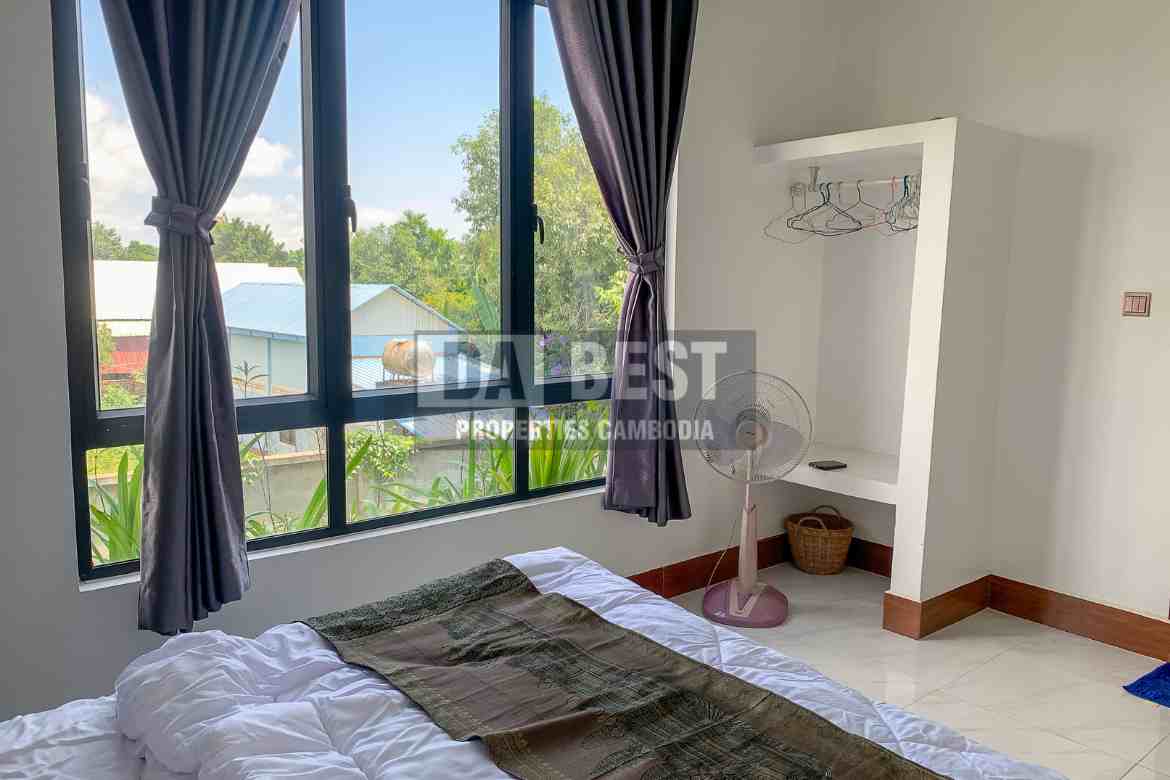 Modern 1 Bedroom Apartment For Rent in Siem Reap - Sala kamreuk - Bedroom