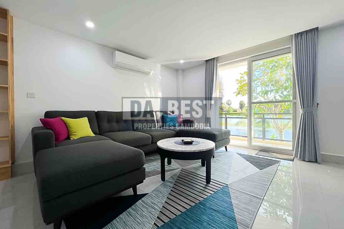 ST Premier Residence Siem Reap Amazing 3 Bedroom Condo For Rent With Pool View In Siem Reap - Living area