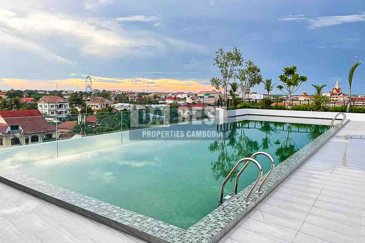 Skypark Siem Reap Modern 2 Bedroom Condo For Rent In Siem Reap – New Investment Project 2023 - Swimming pool