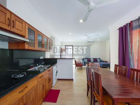 1 Bedroom Apartment With Pool For Rent In Svay Dankum – Kitchen-2
