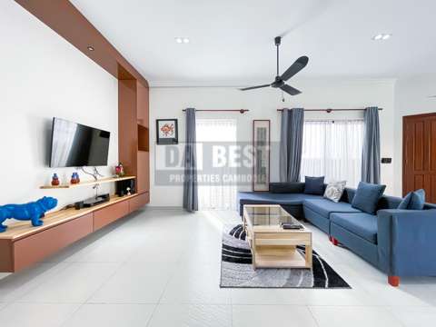 Modern 2 Bedroom Villa For Rent In Siem Reap - Living area-2