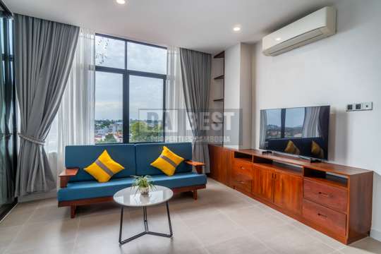 1 Bedroom Apartment for Rent with Pool in Krong Siem Reap - Livingroom-4