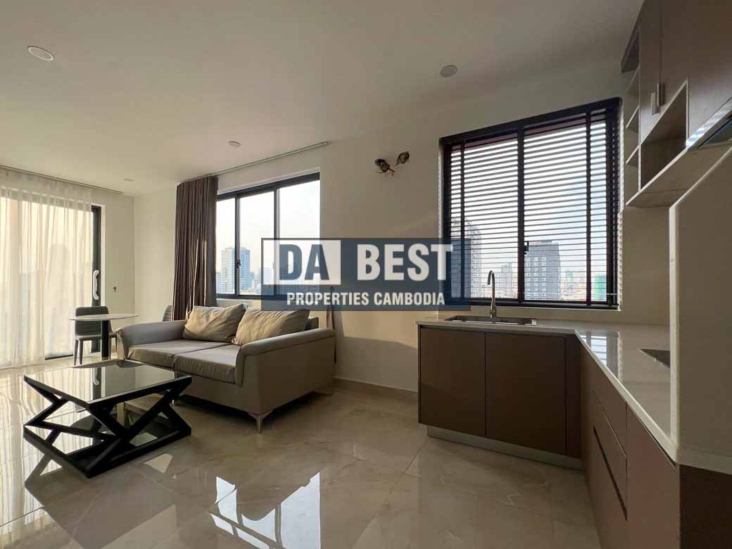 1 Bedroom Apartment for rent in Phnom Penh - Chakto Mukh- livingroom3