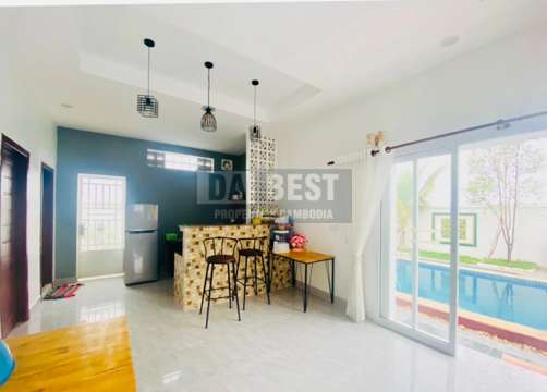 Private Villa 2 Bedrooms With Pool For Sale In Siem Reap - Livingroom-3
