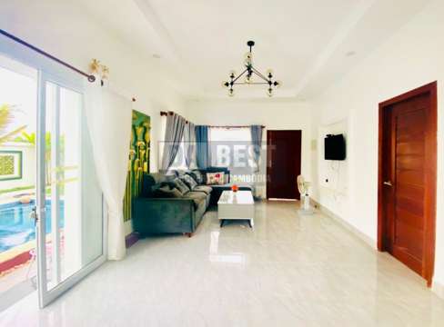 Private Villa 2 Bedrooms With Pool For Sale In Siem Reap - Livingroom-4